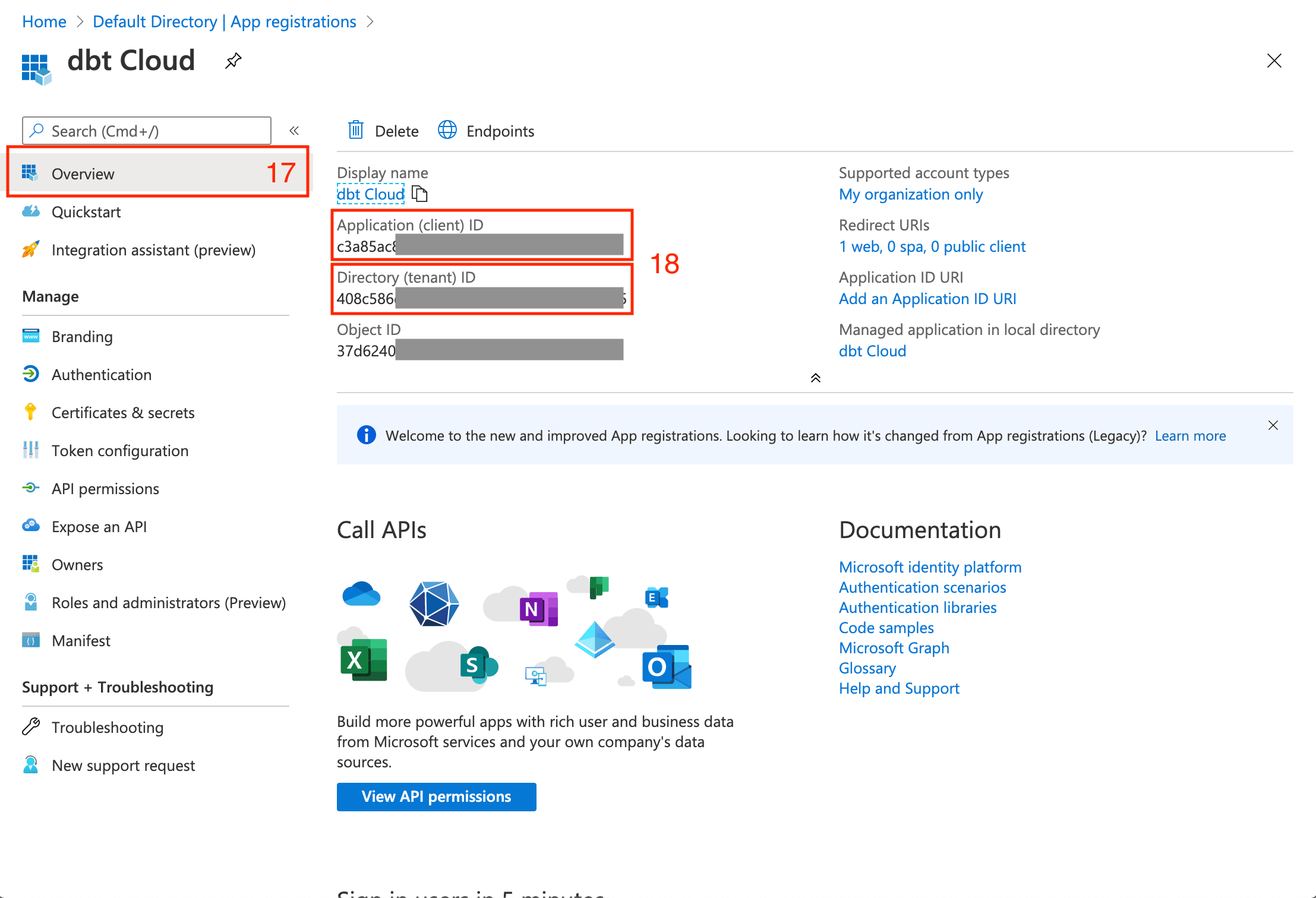 Collecting credentials. Store these somewhere safe